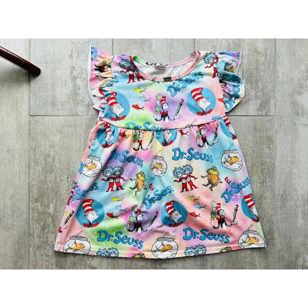 Los Angeles Boutique Toddler Girls Dr. Seuss Casual CUTE Tunic Top School 5-6